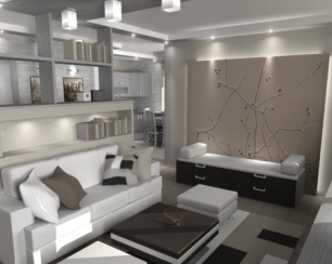 Освещение однокомнатной квартиры