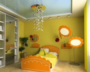 Почему в детскую комнату лучше установить натяжной потолок?