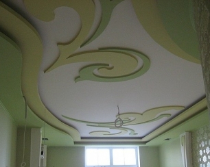 Криволинейная конструкция из гипсокартона